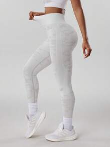 Easithlete 女士迷彩印花高腰休闲健身紧身裤