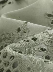 Cozy Pixies Baby Girl Ruffled Strap Waist Dress Sage Green Baby Dress Green Baby Girl Dress Olive Green Baby Dress Baby Girl Eyelet Dress Baby Girl Lace Dress - Green - View 5