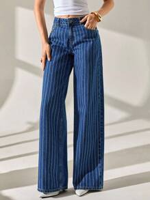 CLARA VERO CHI TIẾT QUẦN LASER CẠP THẤP CHÂN RỘNG CHO NỮ - Rửa tối - Xem 1