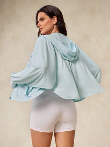 OutZeal 防紫外线 UPF50+ 网眼户外防晒夹克徒步露营 - 淺藍色 - 查看 10