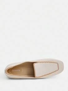 Ressula Women's Fashion Flat Loafers - Beige - View 4