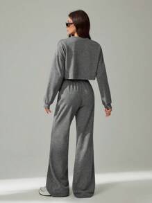 SHEIN Tall 春夏新品音乐节、复活节、纳什维尔、生日派对、毕业典礼、学生休闲装、日常出游、多功能、休闲、度假、邮轮、海滩、日光浴、街头服饰、雪花印花、宽松运动服、2 件套