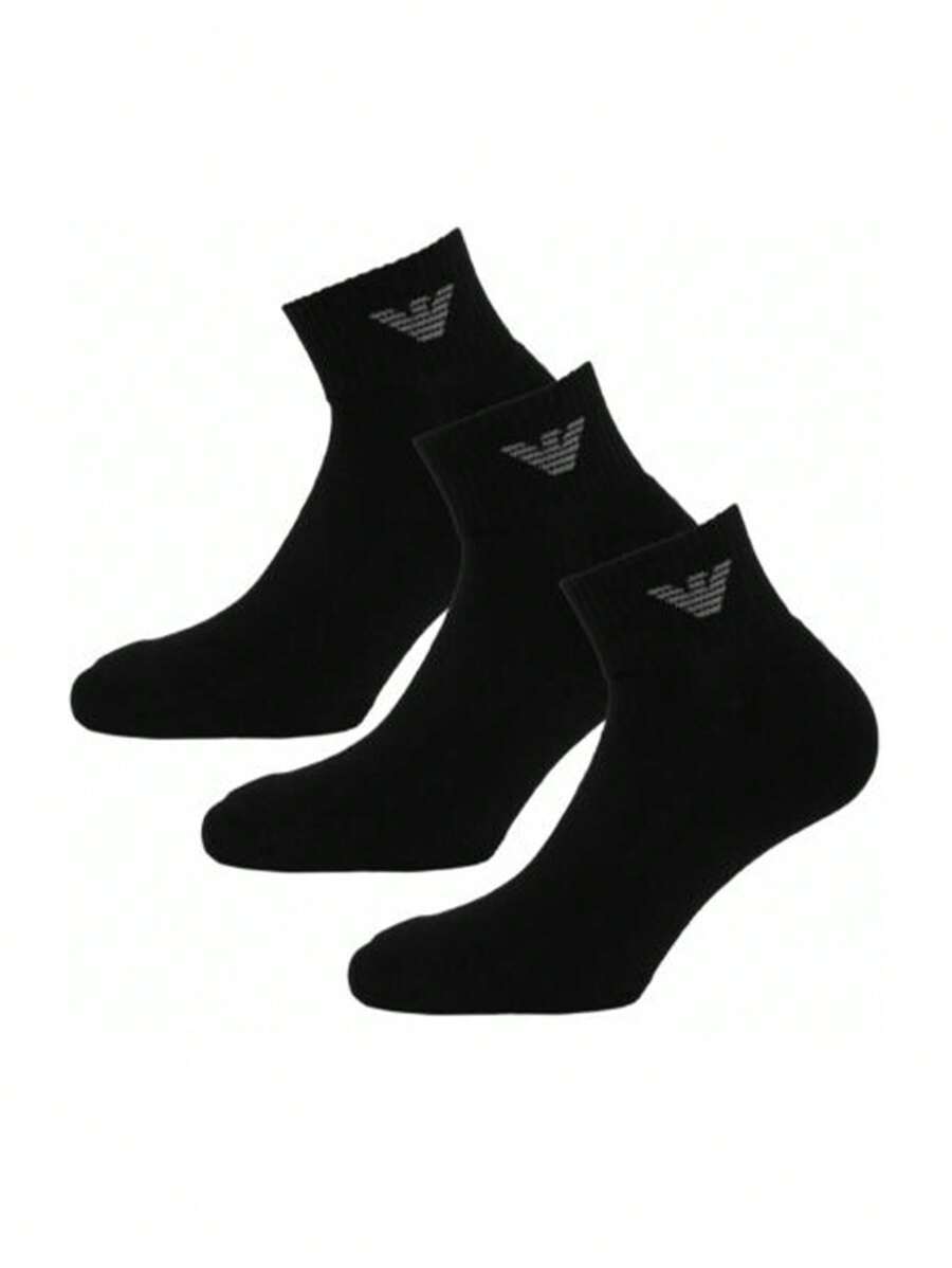 Emporio Armani SOCKS 3 PACK - Black - View 1