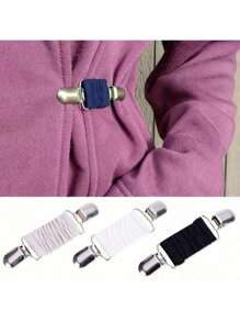 1件/2件/3件披肩夹复古欧美风格水晶毛衣夹防滑胸针围巾夹合金配饰 - 彩色 - 查看 2