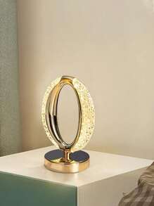 1 Lâmpada de Mesa de Cristal Retrô LED, Controle de Toque, Dimmer de Brilho Gradual em 3 Cores, Carregamento USB, Presente para o Dia dos Namorados, Dia de Ação de Graças/Lâmpada Decorativa de Halloween Natal, Lâmpada Decorativa Interna, Lâmpada Noturna, Adequada Para Escrivaninhas, Mesas de Jantar, Lâmpadas Decorativas de Quartos, Criados-Mudos, Salas de Estar e Presentes - Transparente - Visão 4