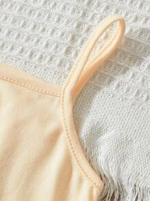 Blossori 2pcs Baby Girls Countryside Style Faux Fur Vest/Knit Undershirt Set