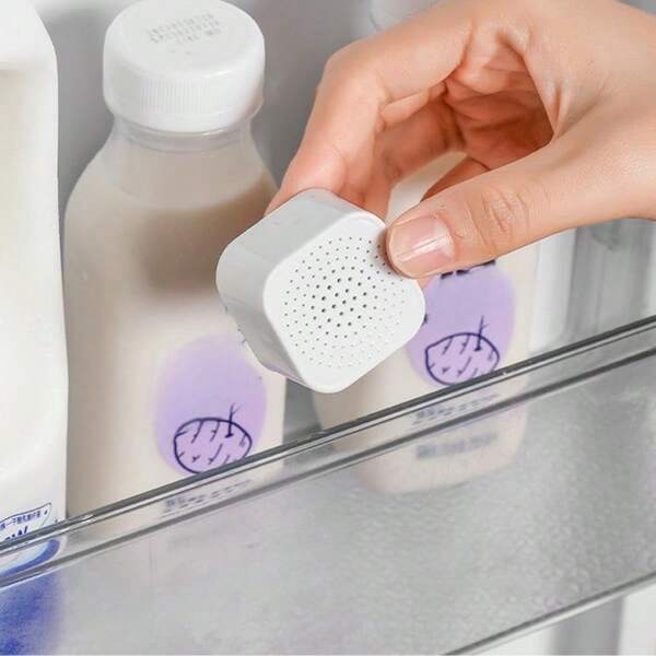 SHEIN Activated Charcoal Fridge Deodorizer 6pcs Refrigerator Deodorizer Adhesive Activated Carbon Kitchen Cabinet Pantry Fridge Freezer Odor Eliminator Absorber Box 6pcs