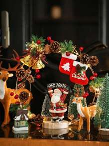 SHEIN 10 szt./2 szt. - Złote metalowe girlandy na środku stołu z drewnianym stojakiem - Eleganckie dekoracje w kształcie koła DIY na wesela, imprezy i urodziny - Ręcznie robione sztuczne róże i zieleń, nie wymaga zasilania, dekoracje urodzinowe | Dekoracyjne ozdoby na środku stołu | Ręcznie robiony projekt, dekoracje ślubne