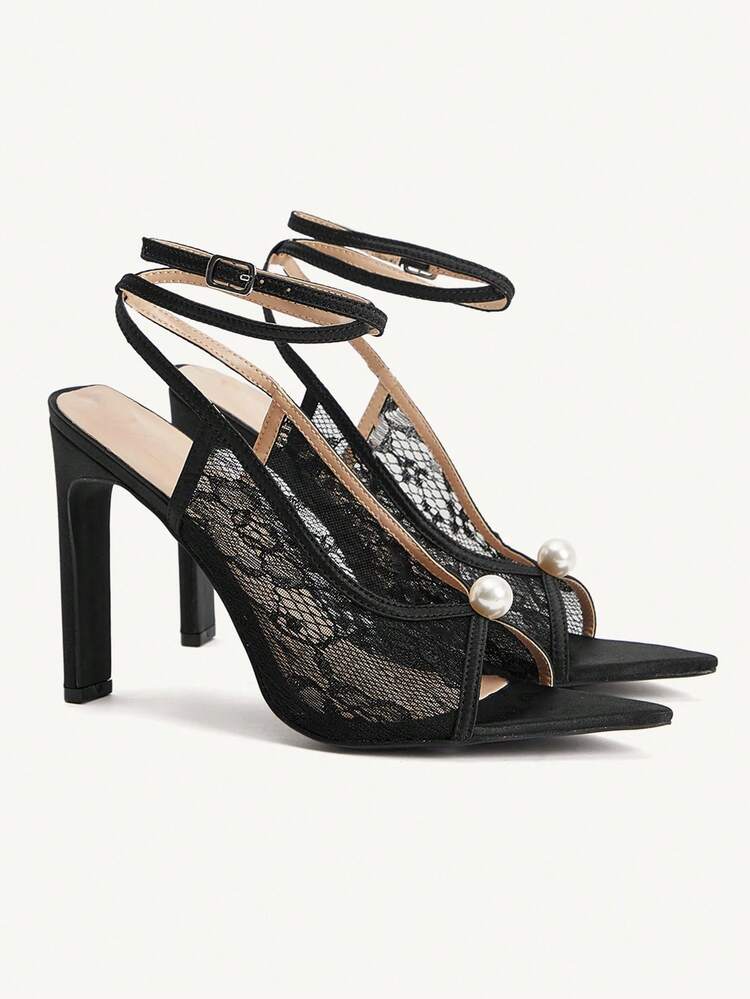 CUCCOO CHICEST Pointed Toe Lace High Heel Wedding Style Sexy Women's Platform Pumps For Christmas Elegant Shoes Wedding Shoes Summer Shoes Bride Shoes