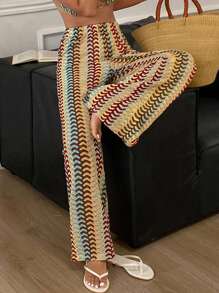 DAZY 女式全印花波西米亚风海滩度假裤