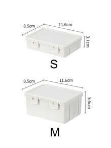 Madebyblanc 1pc/2pcs Cosmetic Small Parts Hair Accessory Storage Box, Household Hairpin Jewelry Box, Detachable Jewelry Box, Multifunctional Valley Small Card Organizer Box - Multicolor - View 4