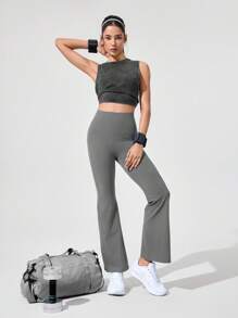 GLOWMODE 28" CoreHold FeatherFit™-Sculpt Weit & Flexibel Rutschfester Sitz Korselett Bauchkontrolle Nahtlos Weite Leggings Mit Seitentaschen Mittlere Belastbarkeit Workout Joggen Fitness Training