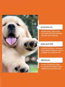 1 件装宠物爪膏猫狗爪子保湿霜深层保湿除臭去除污垢防止干燥开裂清洁保湿霜