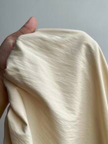 Maweii Women Plus Size Solid Color Elastic Waist Wide Leg Loose Harem Pants - Apricot - View 3