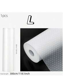 1 Roll Of Clear Waterproof Mats, Non-Slip Cabinet Liners For Kitchen Cabinets, Shelves, Desks - Multicolor - View 5