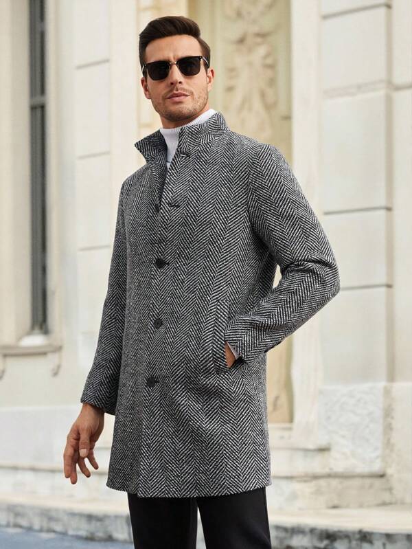 Manfinity VCAY Men Single Breasted Overcoat