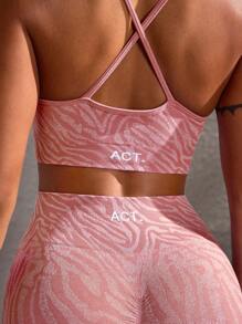Powerista Women's Minimalist Fashion Sports Bra And Shorts Set, Casual Everyday Wear Workout Women Sets