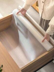 1 Roll Of Clear Waterproof Mats, Non-Slip Cabinet Liners For Kitchen Cabinets, Shelves, Desks - Multicolor - View 1