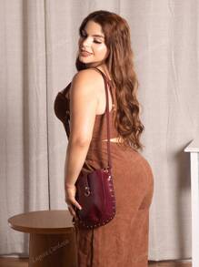 Lupita Cardoza Conjunto De Dos Piezas De Camisola De Corduroy Con Botones Y Pantalones Anchos De Pierna Para Mujer