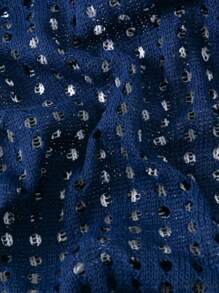 Manfinity EMRG 休闲时尚字母数字镂空图案男士毛衣背心