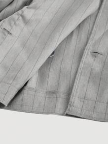 SHEIN MOD Damen kurzer, lässiger, weiter Trenchcoat mit Gürtel, Herbstmantel, Herbstjacke, Rückkehr zur Schule - Verschiedenfarbig - Übersicht 5