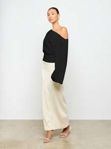 AiiRZ 露肩长袖短款紧身胸衣衬衫优雅晚会正式活动秋冬个性袖子现代设计