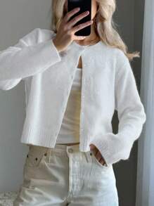 Jouncy 女士休闲百搭纯色开衫