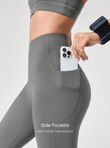 GLOWMODE 28" CoreHold FeatherFit™-Sculpt Weit & Flexibel Rutschfester Sitz Korselett Bauchkontrolle Nahtlos Weite Leggings Mit Seitentaschen Mittlere Belastbarkeit Workout Joggen Fitness Training