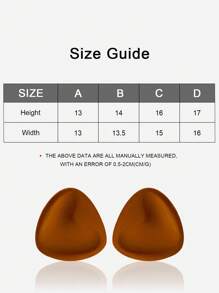 SHEIN 1 Cặp miếng lót nâng ngực có đệm tháo rời dành cho nữ - Cà phê nâu - Xem 3