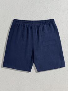 Manfinity VCAY Men Drawstring Waist Slant Pocket Shorts