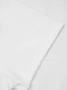 SHEIN LUNE Orange Retro-Style Comfortable Fruit Printed Short Sleeve Top - White - View 3