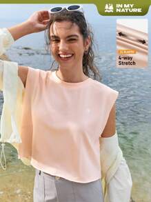In My Nature 女士夏季休闲纯色户外背心 - 粉色 - 查看 1