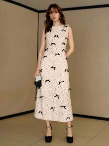 MOTF PREMIUM 优雅浪漫约会派对蝴蝶结装饰迷你连衣裙