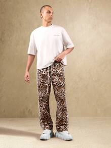 SUMWON Quần Jogger Họa Tiết Động Vật Quần Thể Thao Sọc Hai Bên Co Giãn Cổ Chân Phong Cách Đường Phố Hiện Đại Đô Thị Quần Thể Thao Thoải Mái Mặc Ở Nhà Quần Thường Ngày - Nhiều màu - Xem 3