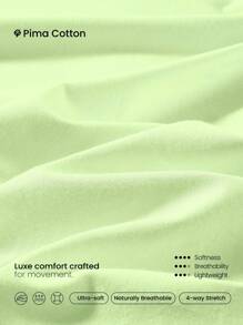 GLOWMODE Pima Cotton Unisex Short Sleeve Round Neck Oversized Tee Daily Casual Spring