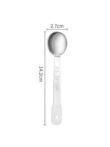 Haus Hana 1pc Stainless Steel Measuring Spoons For Milk Powder, Coffee, Seasonings - Graduated Spoons For Kitchen And Baking - Silver - View 6