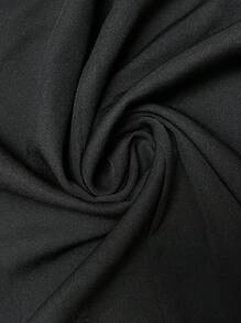 SHEIN LUNE Áo khoác blazer dài tay màu trơn cỡ lớn có 2 hàng khuy thanh lịch - màu đen - Xem 7
