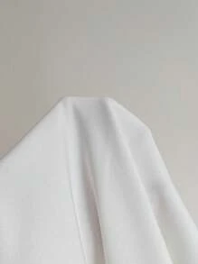 SHEIN MOD 1件白色长款网眼腰连衣裙，百搭款式 - 白色 - 查看 7