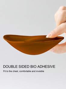 SHEIN 1 Cặp miếng lót nâng ngực có đệm tháo rời dành cho nữ - Cà phê nâu - Xem 2