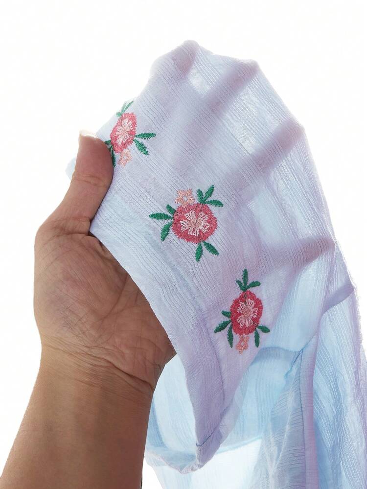 2 pièces Ensemble chemise à manches bouffantes à imprimé floral et shorts pour jeune fille