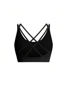 Easithlete 2pcs Women Seamless Criss-Cross Open Back Sports Bras Sports Bra Pack Athletic Bra - Multicolor - View 4