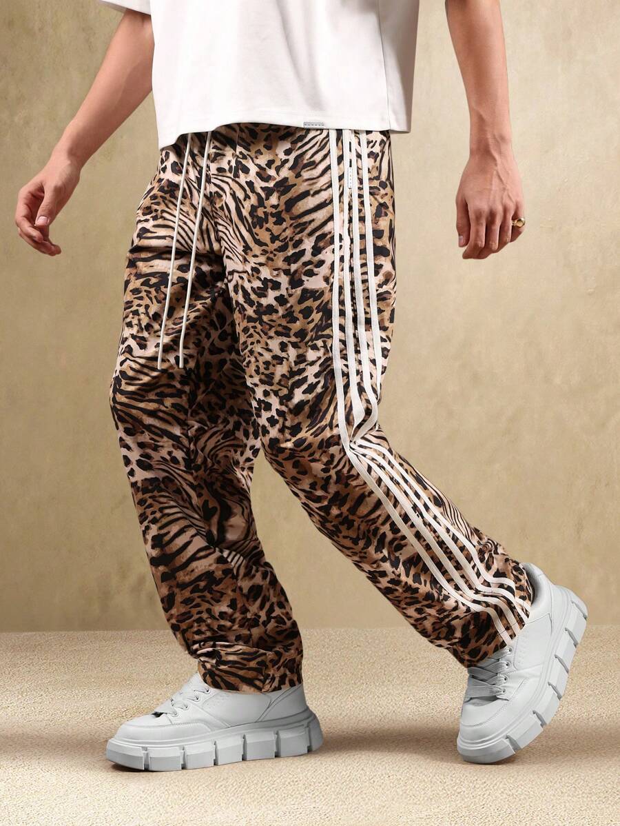 SUMWON Quần Jogger Họa Tiết Động Vật Quần Thể Thao Sọc Hai Bên Co Giãn Cổ Chân Phong Cách Đường Phố Hiện Đại Đô Thị Quần Thể Thao Thoải Mái Mặc Ở Nhà Quần Thường Ngày - Nhiều màu - Xem 1