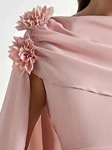 Firerie 花卉荷叶边喇叭袖修身长裙，优雅浪漫专属 A 字裙，适合婚礼季节，莲花粉色/情人节/音乐会/表演服装/约会/高级宴会/舞蹈/婚礼季节/性感/优雅/通勤/返校季节/度假/海滩/优雅浪漫/办公室女巫/海妖风格/生日派对服装 女士长裙 女士优雅连衣裙 女士正式派对礼服 女士正式礼服 女士优雅连衣裙 优雅女士正式 - 粉色 - 查看 8