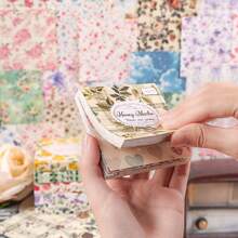 100pcs Mysterious Flower Vine Garden Hand Account Material Book Material Paper Non-Stick 100 Sheets Non-Repeated Creative Vintage Floral Decoration Stickers Non-Stick Hand Account Material Paper Tearable Writing Paper Material Paper