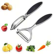 2 件锌合金削皮器，土豆/水果削皮刀，刮刀，削皮器