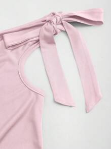 Sweetra 3件套女士休闲纯色斜肩舒适T恤套装 - 彩色 - 查看 7