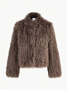MOTF STUDIO FLUFFY SOLID COAT - Coffee Brown - View 2