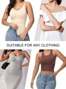 SHEIN 1 Cặp miếng lót nâng ngực có đệm tháo rời dành cho nữ - Cà phê nâu - Xem 8