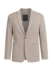 brave soul Checked Blazer, Grey - Grey - View 4
