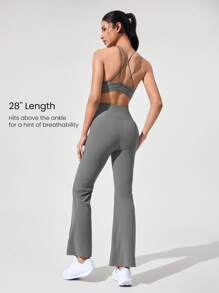 GLOWMODE 28" CoreHold FeatherFit™-Sculpt Weit & Flexibel Rutschfester Sitz Korselett Bauchkontrolle Nahtlos Weite Leggings Mit Seitentaschen Mittlere Belastbarkeit Workout Joggen Fitness Training
